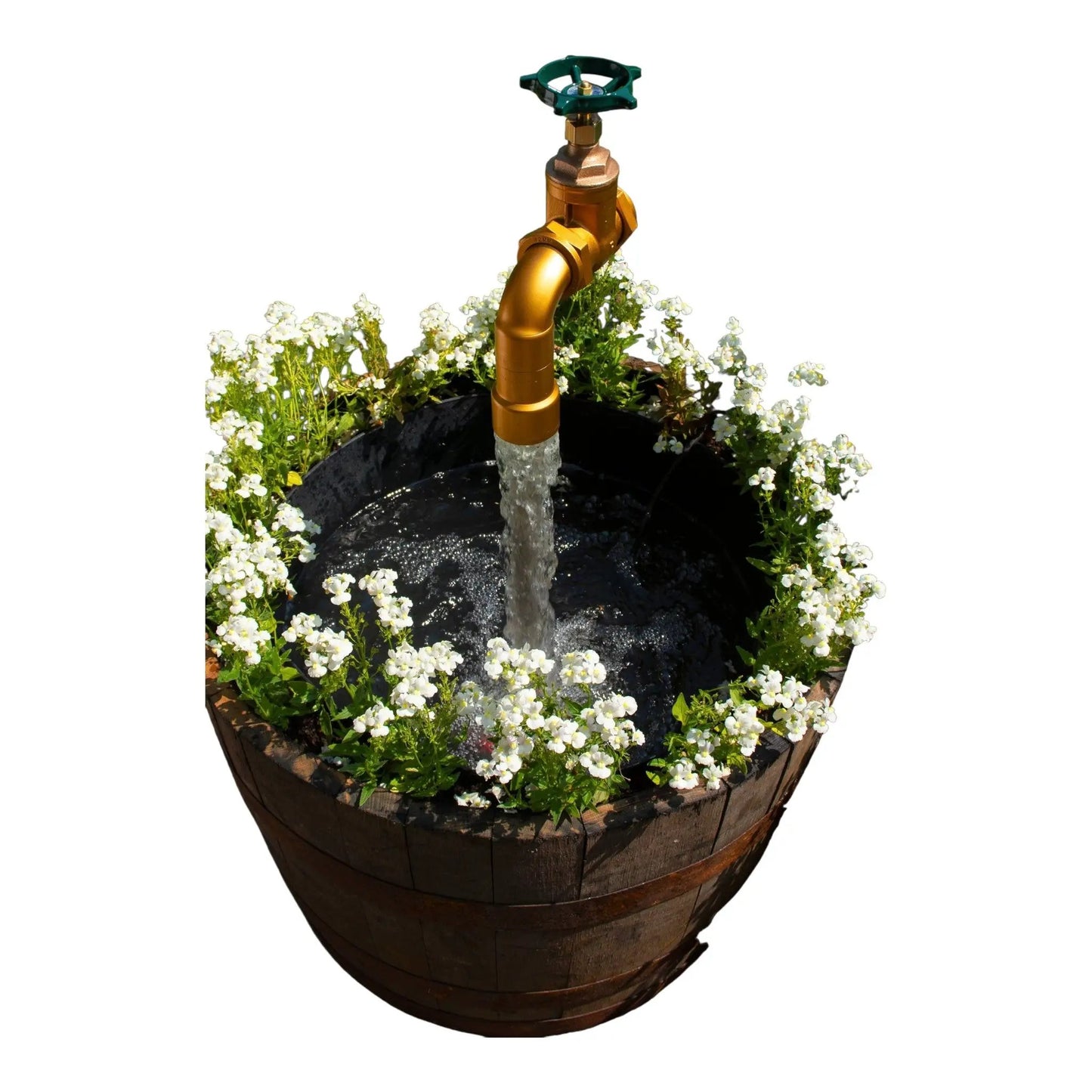 100% Watertight Half Whisky Barrel – Oak Water Pond Planter – Garden Fish Pond Feature – Reclaimed Solid Wood by Garden Crafty Barrel