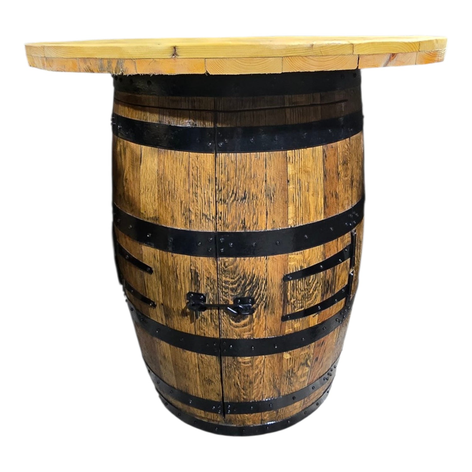 Handcrafted reclaimed oak whisky barrel bars for home and garden use