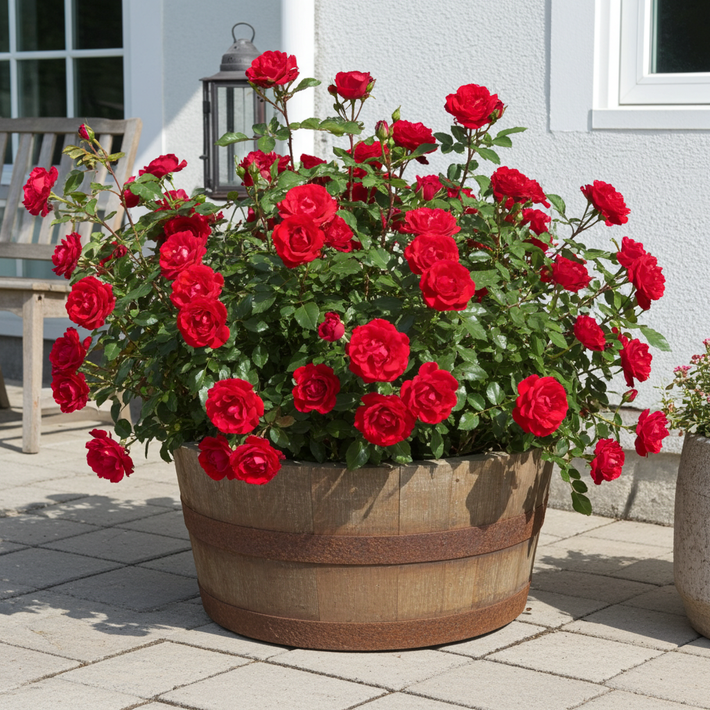 25cm Genuine Half Whisky Barrel Planter – Oak Whiskey Plant Container Flower Pot by Garden Crafty Barrel