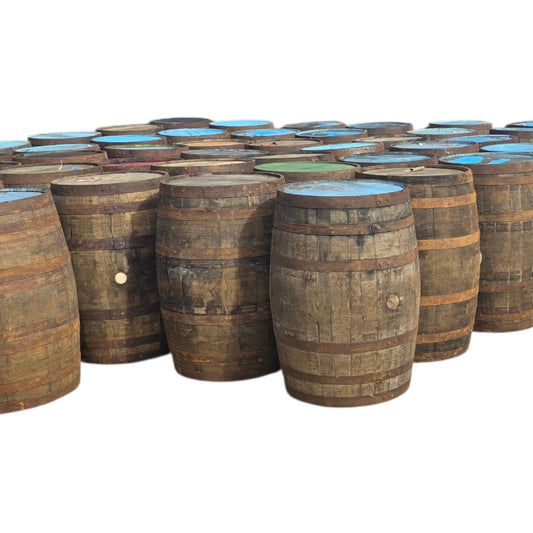 Recycled Solid Oak Barrel Whisky Outdoor/Indoor Garden 40 Gallon