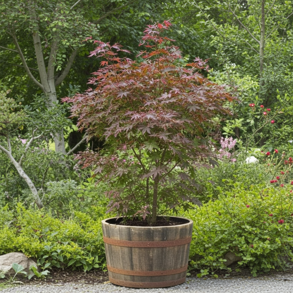 Whisky Barrel Flower Pot Planter With Drainage Hole Whiskey Half Barrels Garden Patio by Garden Crafty Barrel