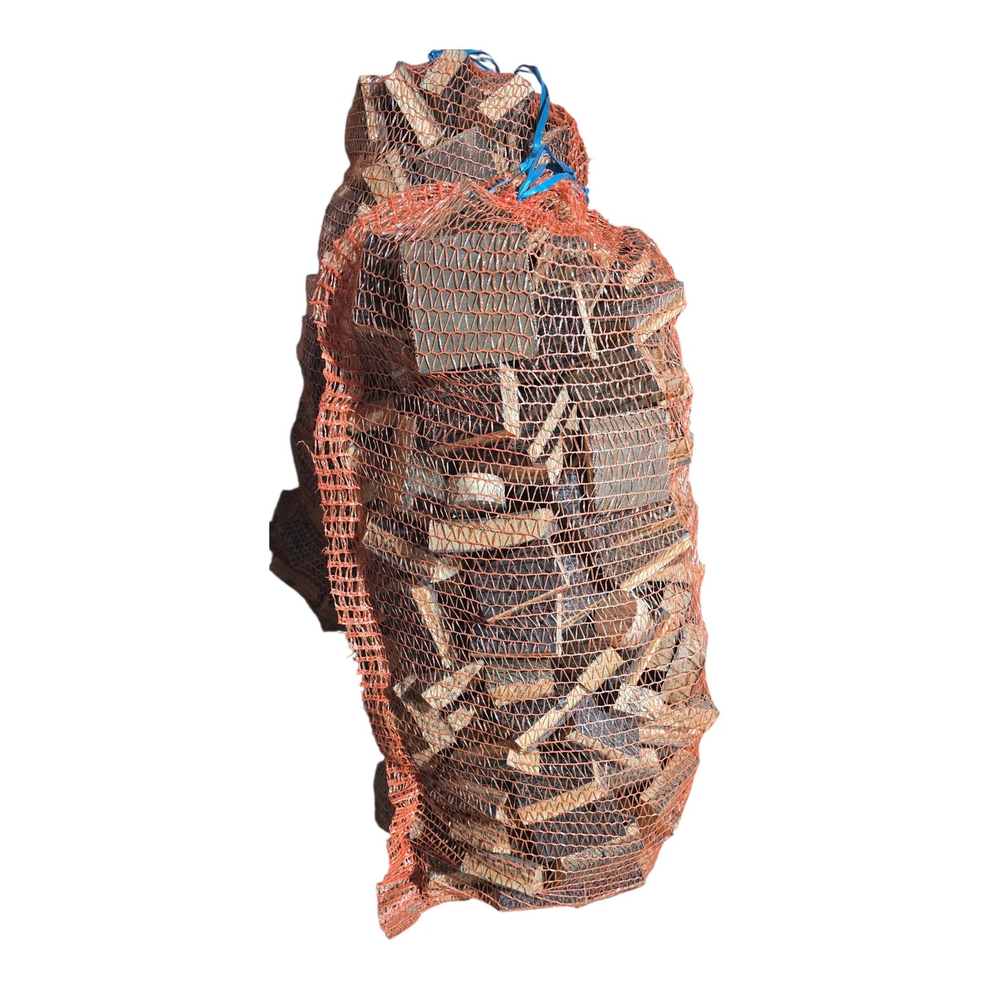 Whisky Barrel Firewood - premium oak from reclaimed whisky barrels in a net bag